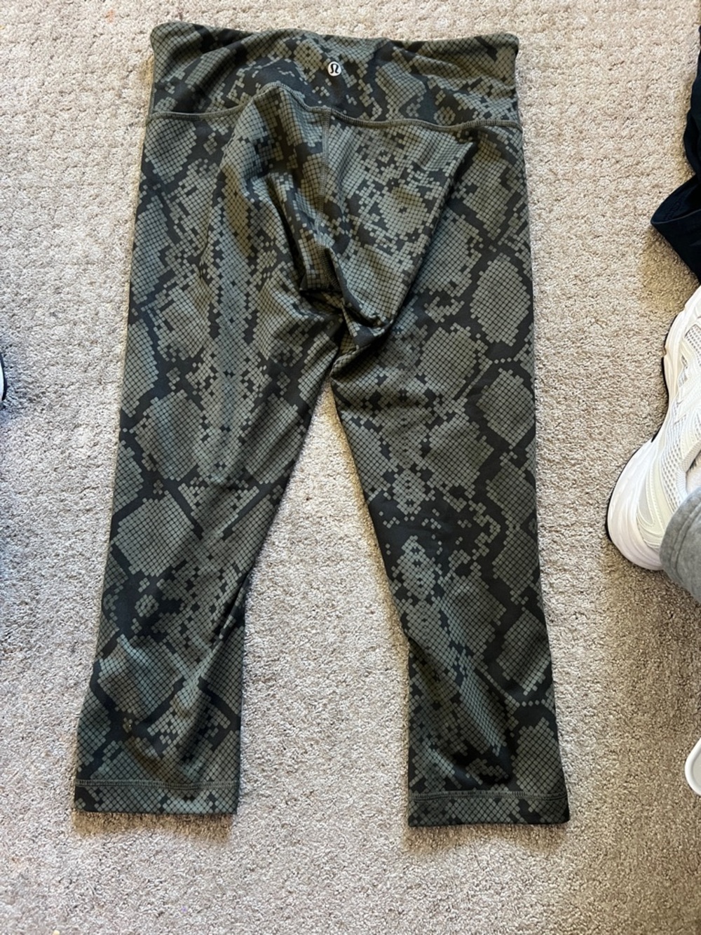 lululemon athletica Olive Green Snake Print Leggings
